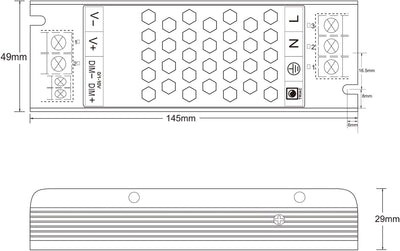 24V LED Trafo dimmbar - 60 bis 200 Watt IP67-24 Volt DC - TRIAC & 0/1-10V - kein Flimmern, kein Raus