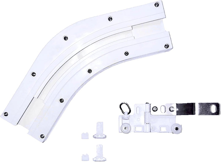 ABALON Angle, 90º oder 135º, Weiss, mit artikuliertem Master Carrier, elektrische vorhänge, elektris