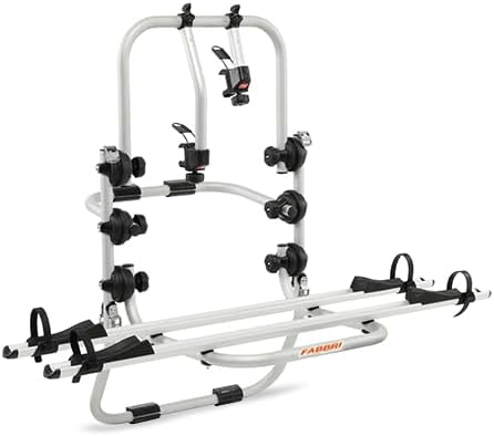 Fabbri E-Bike Transport Rack für 2 Elektrofahrräder, 45 kg Traglast, Aluminium, Einfache Schnappmont