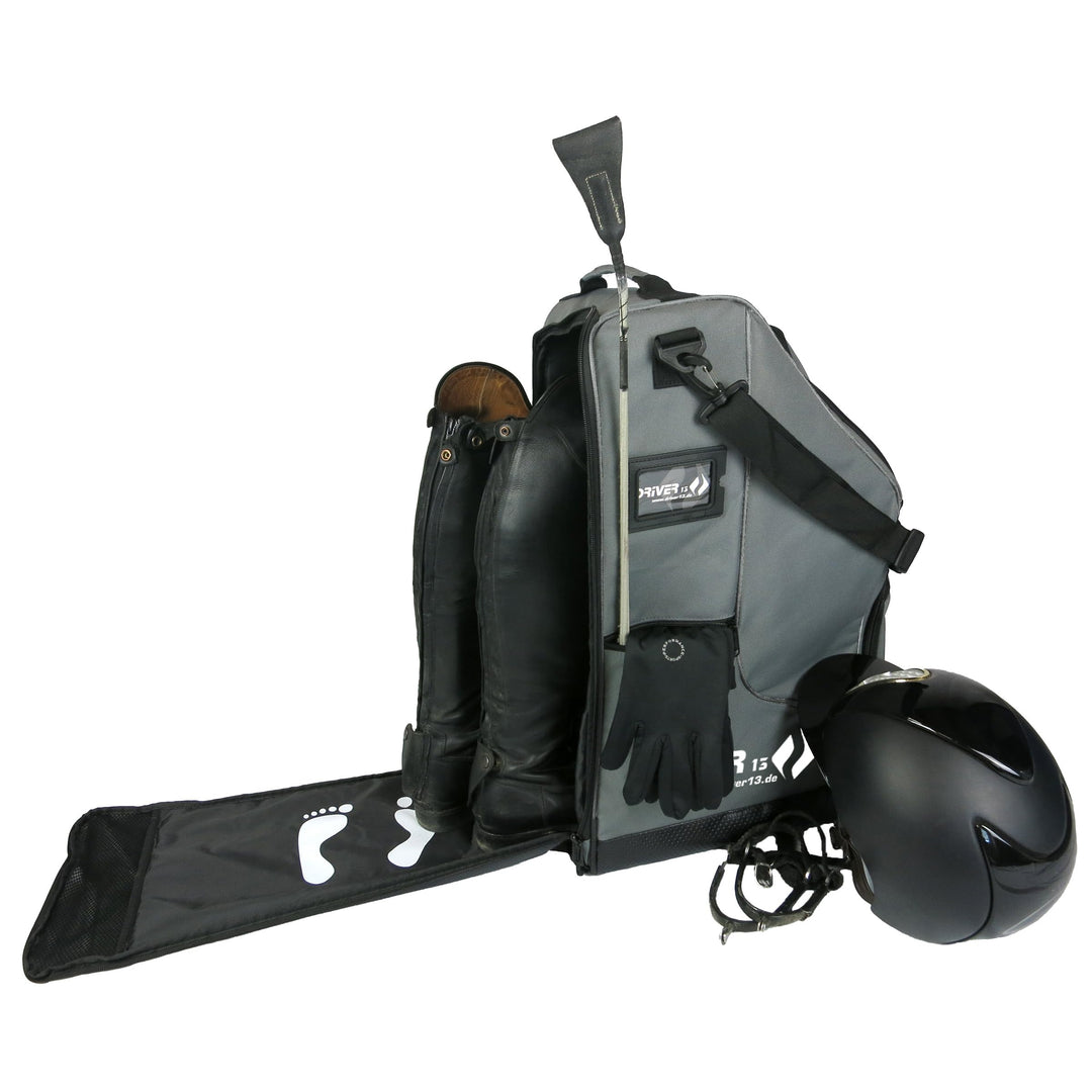 Driver13 Reitstiefelrucksack Reitstiefeltasche Stiefeletten Taschen Deluxe mit Helmfach für Reitstie