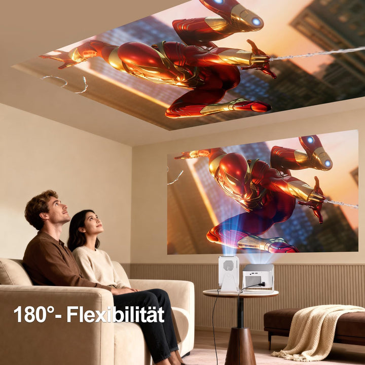 Magcubic Mini Beamer 4K & 8K 1080P Unterstützt, Projektor Tragbarer mit Android 14 WiFi 6 Bluetooth