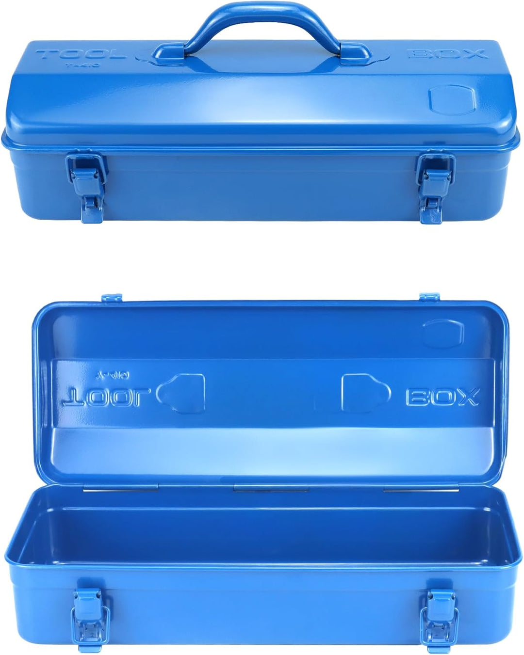 QWORK® 41cm werkzeugkiste metall, Tragbare Werkzeugaufbewahrungsbox, Mit Feststellschnalle