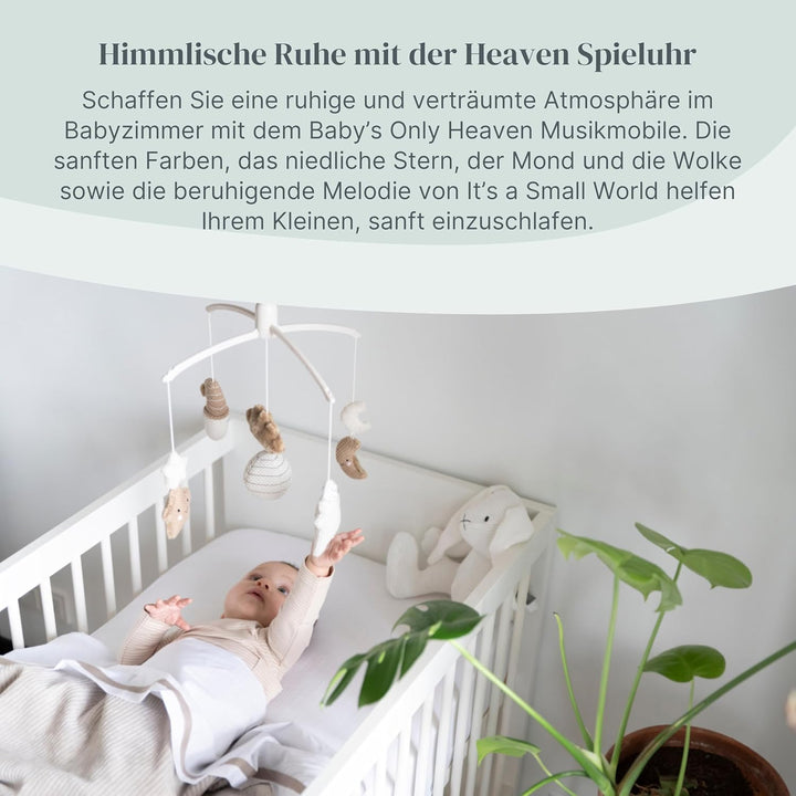 Baby's Only - Musik Mobile Baby Heaven - Mit gestrickten Figuren - Baby Spieluhr mit Musik - Einfach