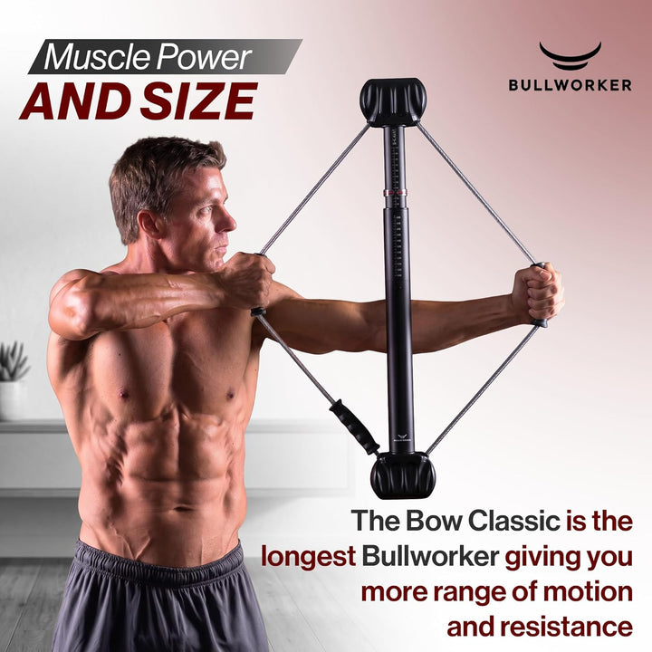 Bullworker Power Pack - Cross Training Portable Home Gym for Total Body Fitness (Bow Classic, Steel