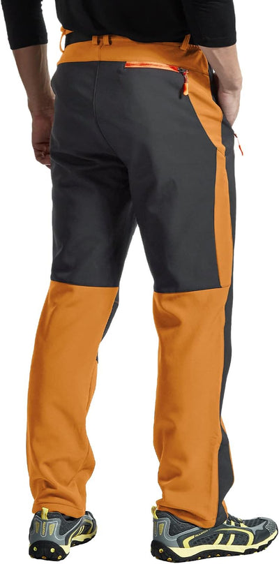 donhobo Herren Wanderhose Gefüttert Winterhose Wasserdicht Winddicht Warm Verdickte Softshellhose Ou