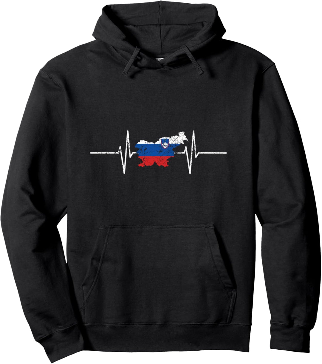 Slowenien Slowenien Herzschlag Vintage Flagge Slowenien Pullover Hoodie