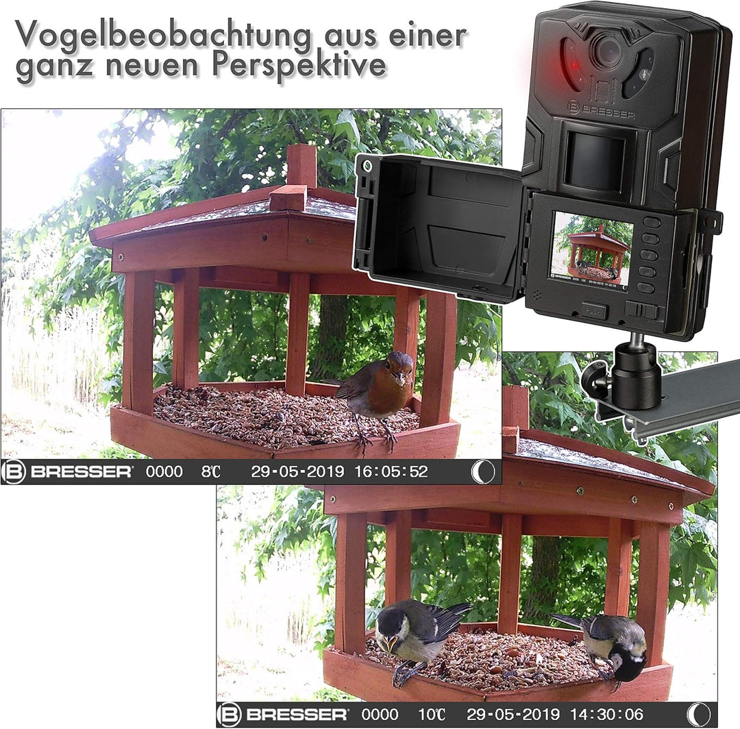 Bresser Vogel Kleintier-Kamera SFC-1 Überwachungskamera für heimische Vögel oder andere Kleintiere m