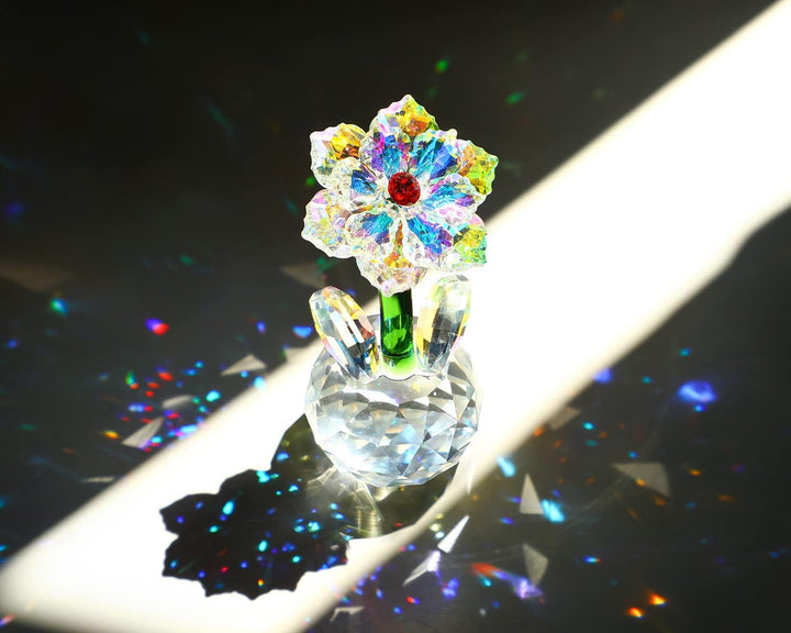 H&amp;D HYALINE &amp; DORA Kristall Sonnenblumen Figur,Ornament Glas Traumblume Sammlerstücke, Tischdekorati