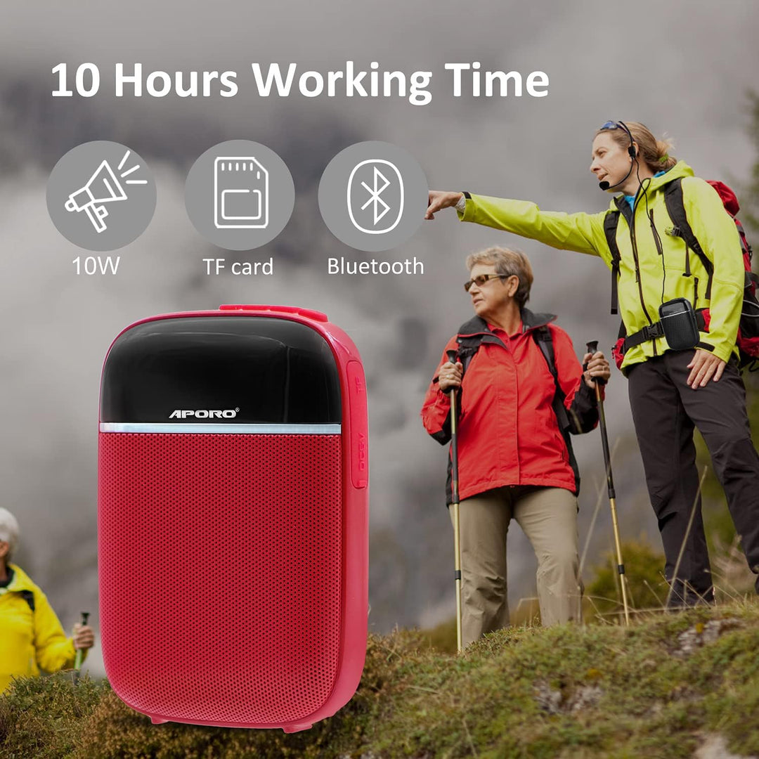 Tragbarer Bluetooth-Verstärker, Mini-Lautsprecher mit Mikrofon, wiederaufladbar, für Lehrer, Tourist