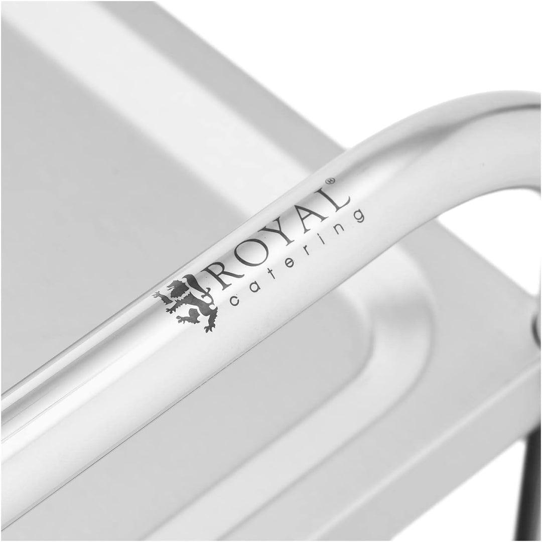 Royal Catering - Servierwagen Küchenwagen (4 Borde, 200 kg belastbar, 85 x 52,5 x 124 cm, 27 cm Abst