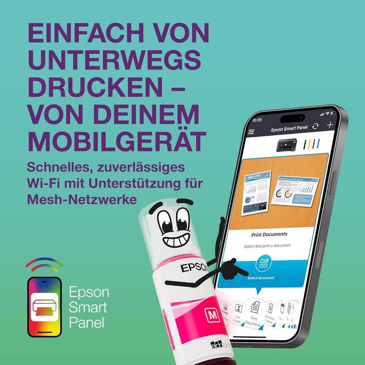 Epson EcoTank ET-2926 | Für vielbeschäftigte Haushalte | Wi-Fi | A4 | Drucken, Kopieren, Scannen | L