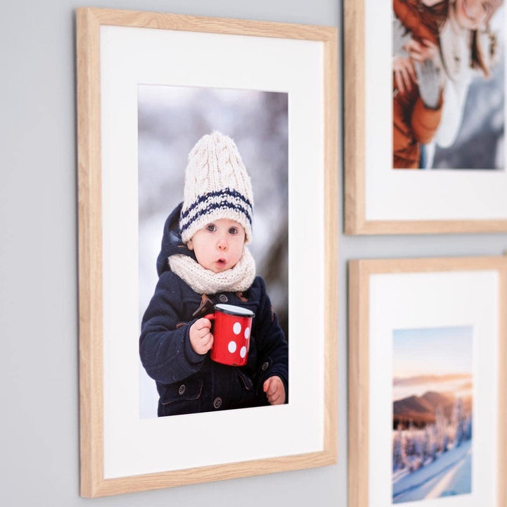 PHOTOLINI Passepartout 50x70 aussen für 40x50 innen, säurefrei 1,5 mm Passepartout Karton Creme-Weis