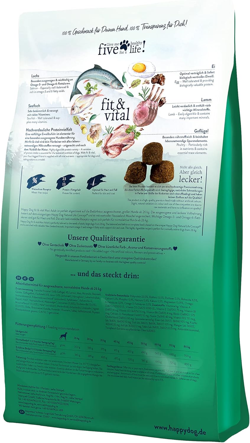Happy Dog Hundefutter 60013 Adult Maxi 15 kg 15 kg (1er Pack), 15 kg (1er Pack)