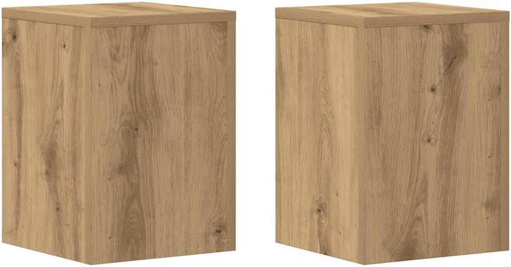 Pflanzenständer 2 STK. Artisan-Eiche 25x25x35 cm Holzwerkstoff Pflanzenregal, Blumenregal Indoor/Out