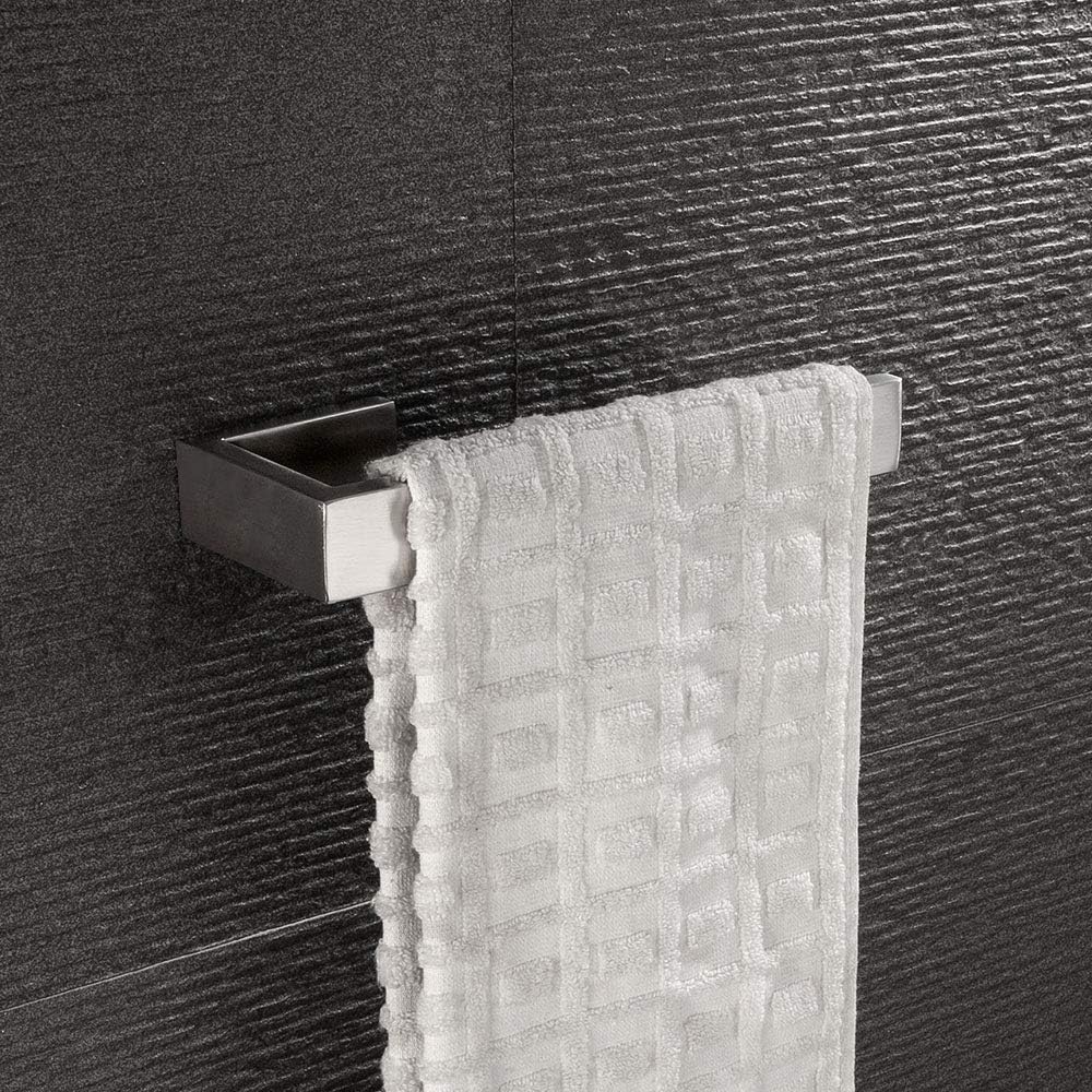 Flybath Handtuchhalter Wand Bad Küche 304 Edelstahl Gebürstet Silber 21 cm | Rostschutz, Robust, Bad