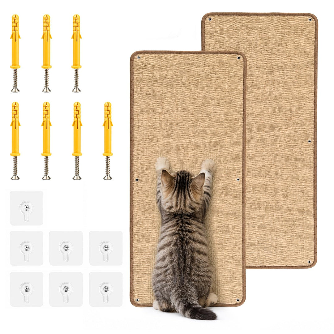2 Stück Sisal Kratzmatte Katze 40 x 100 cm, Katzenkratzbretter zum Schutz von Möbeln Couch Bett, Wan