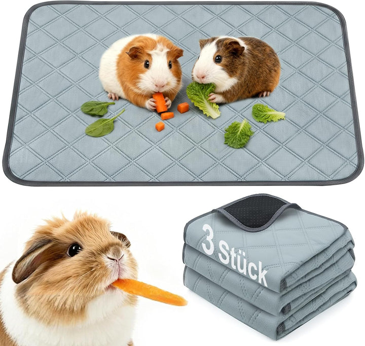 3 Stück pipipads meerschweinchen Wiederverwendbare - Super Saugfähig & rutschfest, Ideales Meerschwe