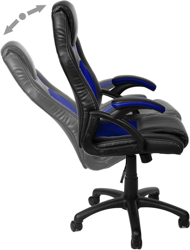 Gamer Stuhl Gaming Schreibtischstuhl Chefsessel Bürostuhl Ergonomisch, Blau, 9 Farbvarianten, gepols