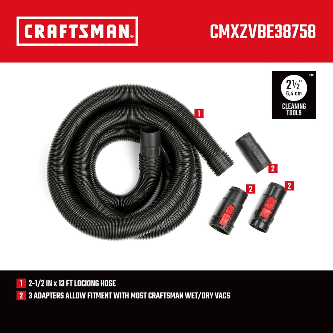 Craftsman 38758 9-38758 5,1 cm x 4 m POS-I-LOCK Nass-/Trocken-Vakuumschlauch-Set, 9-38758 5,1 cm. vo