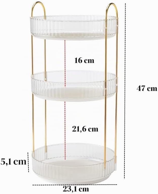 CESTATIVO Make Up Organizer, 360° Drehbar Kosmetik Organizer, Beauty Organizer, Hautpflege Organizer