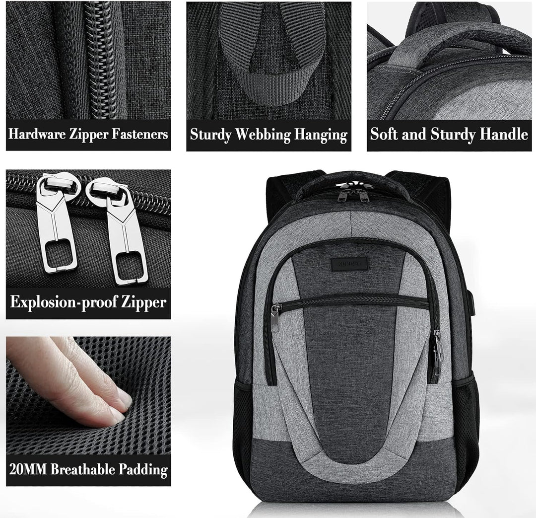 BIKROD Rucksack Herren und Damen, Schulrucksack Jungen Mädchen Teenager, Wasserdicht Rucksack | 15.6