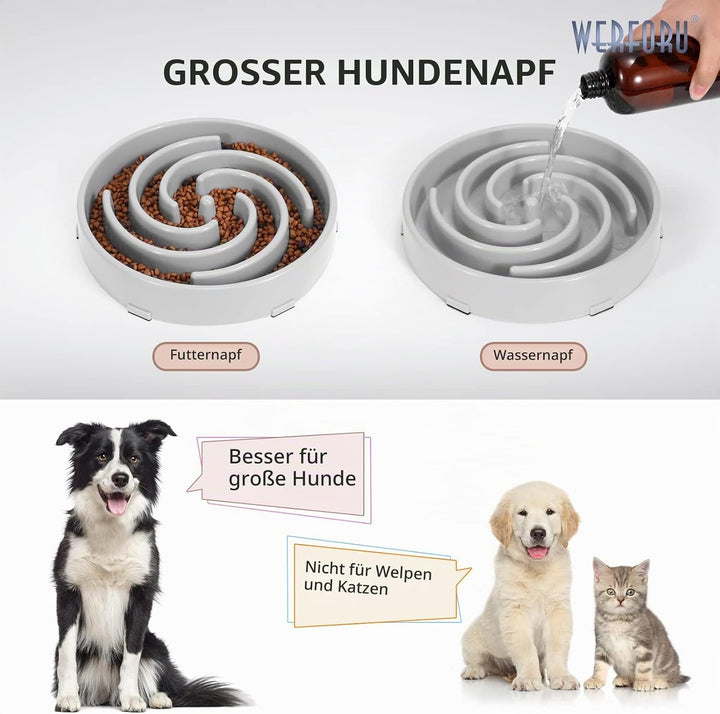 Langsame Fütterung Hundenapf, Anti Schling Interaktiver Hundenapf, Sicherheit Haltbarer Futternapf f