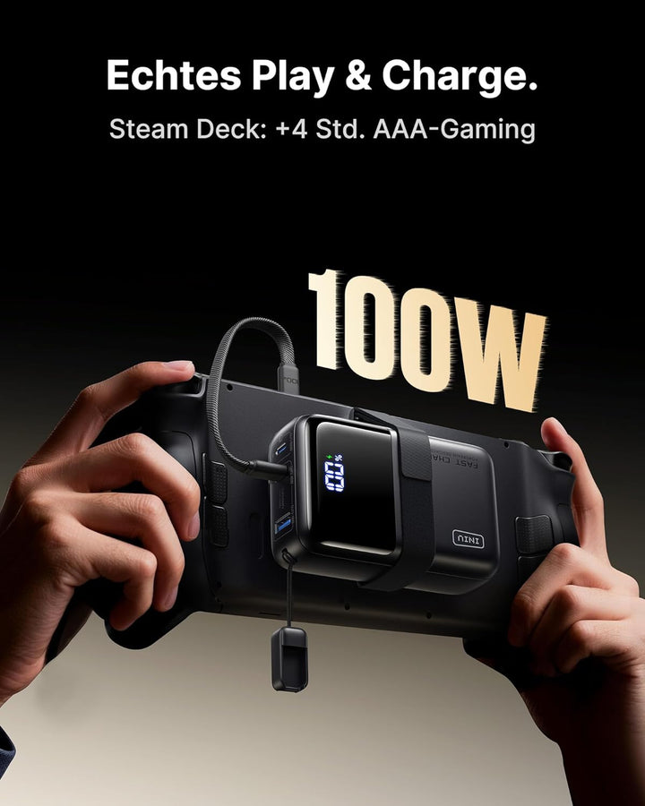 INIU Power Bank, 100W 25000mAh Powerbank Klein Aber Stark Phone & Laptop Externe Handyakkus USB C In