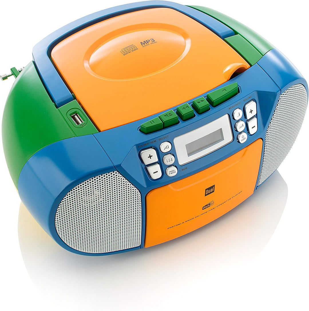 Dual DAB-P 210 Kassettenradio mit CD - DAB(+)/UKW-Radio Bunt, Bunt