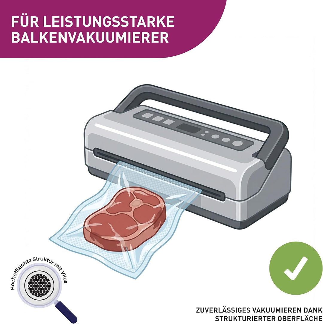 Vakuumierbeutel "Professional" – Vakuumbeutel – Vakuumierfolie für leistungsstarke Vakuumierer – BPA
