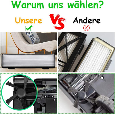 FHzytg Ersatzteile Filter Zubehör Bürste Ersatzfilter Ersatzbürste für Neato Botvac Roboterstaubsaug