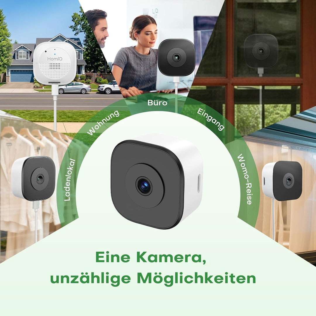 3MP 2K Fensterkamera Innen mit Halterung, Keine Glas-Reflexionen bei Nacht | Überwachungskamera Inne