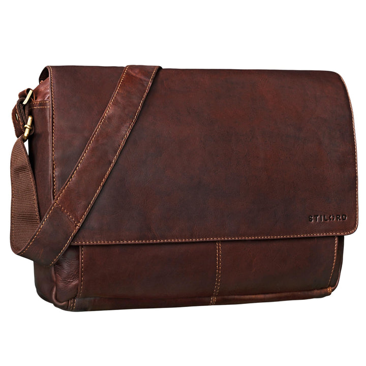 STILORD "Como Vintage Umhängetasche Herren Leder Messenger Bag Business Laptoptasche 15,6 Zoll Herre