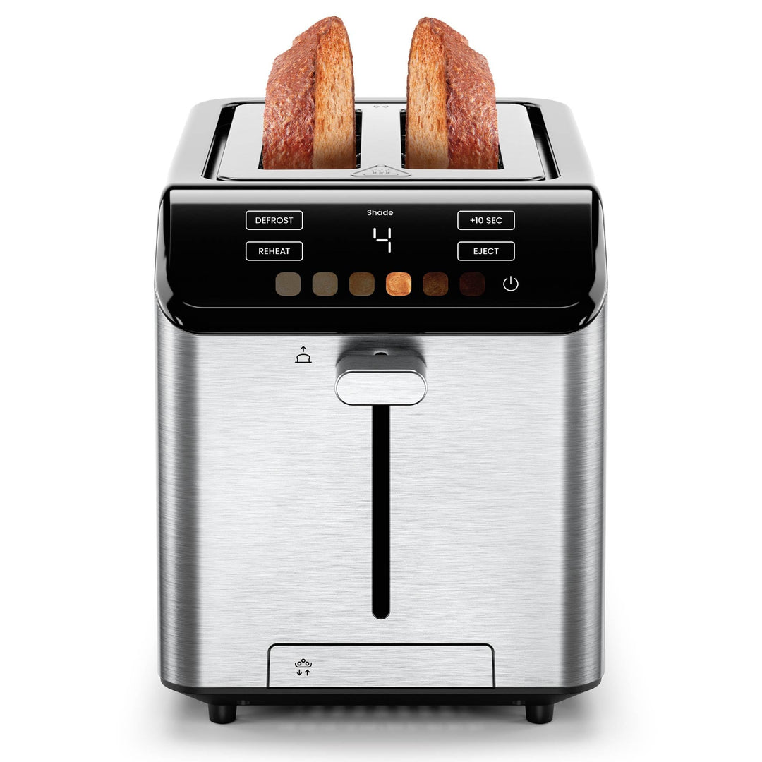 Chefman Smart Touch 2 Scheiben Digital Toaster, 6 Farbeinstellungen, Toaster Edelstahl mit extrabrei