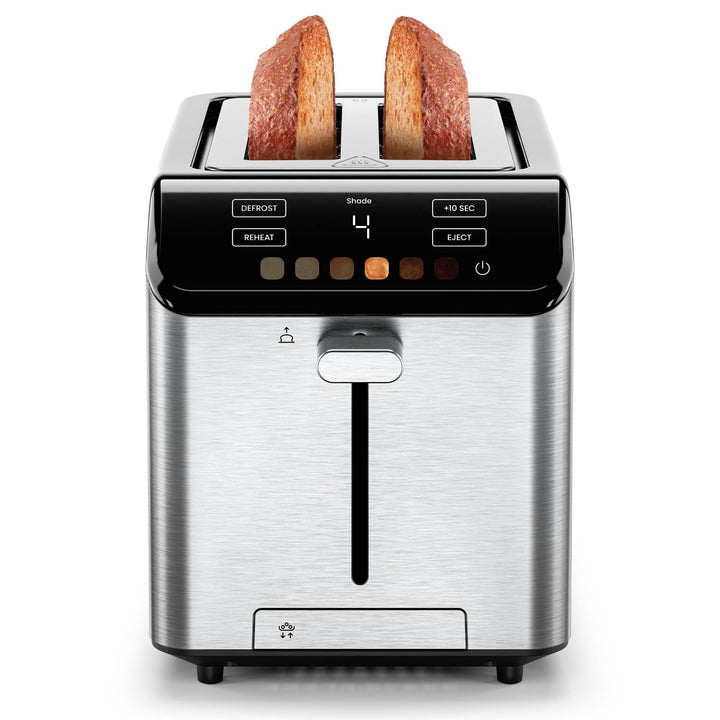 Chefman Smart Touch 2 Scheiben Digital Toaster, 6 Farbeinstellungen, Toaster Edelstahl mit extrabrei