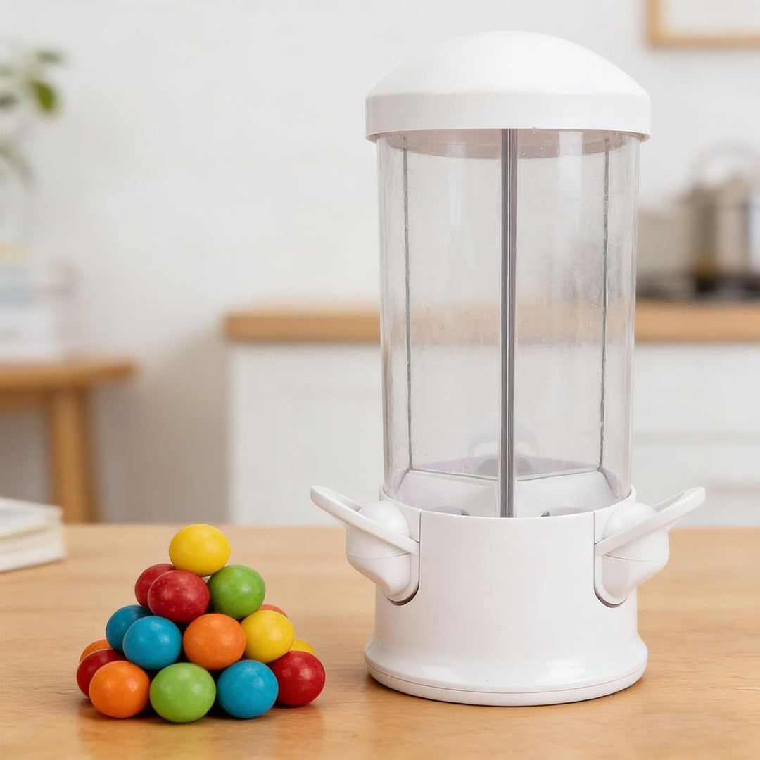 Süssigkeitenspender, 3 Fächer, Snackspender mit 360 Grad Drehbarem Auswahlmechanismus, für Jellybean