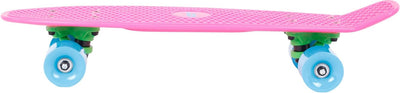 Skateboard Mini Cruiser Board, Komplettboard, Retro-Style für Kinder & Jugendliche, Komplettboard, P