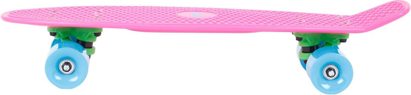 Skateboard Mini Cruiser Board, Komplettboard, Retro-Style für Kinder & Jugendliche, Komplettboard, P