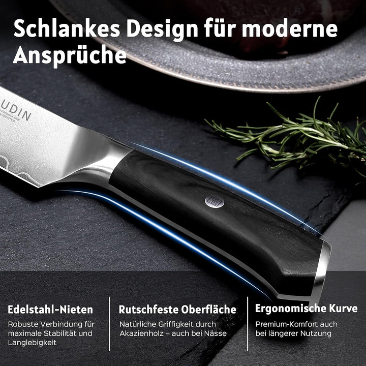 PAUDIN Messer 13 cm Küchenmesser Allzweckmesser Kochmesser profi scharf | aus hochwertigem Edelstahl