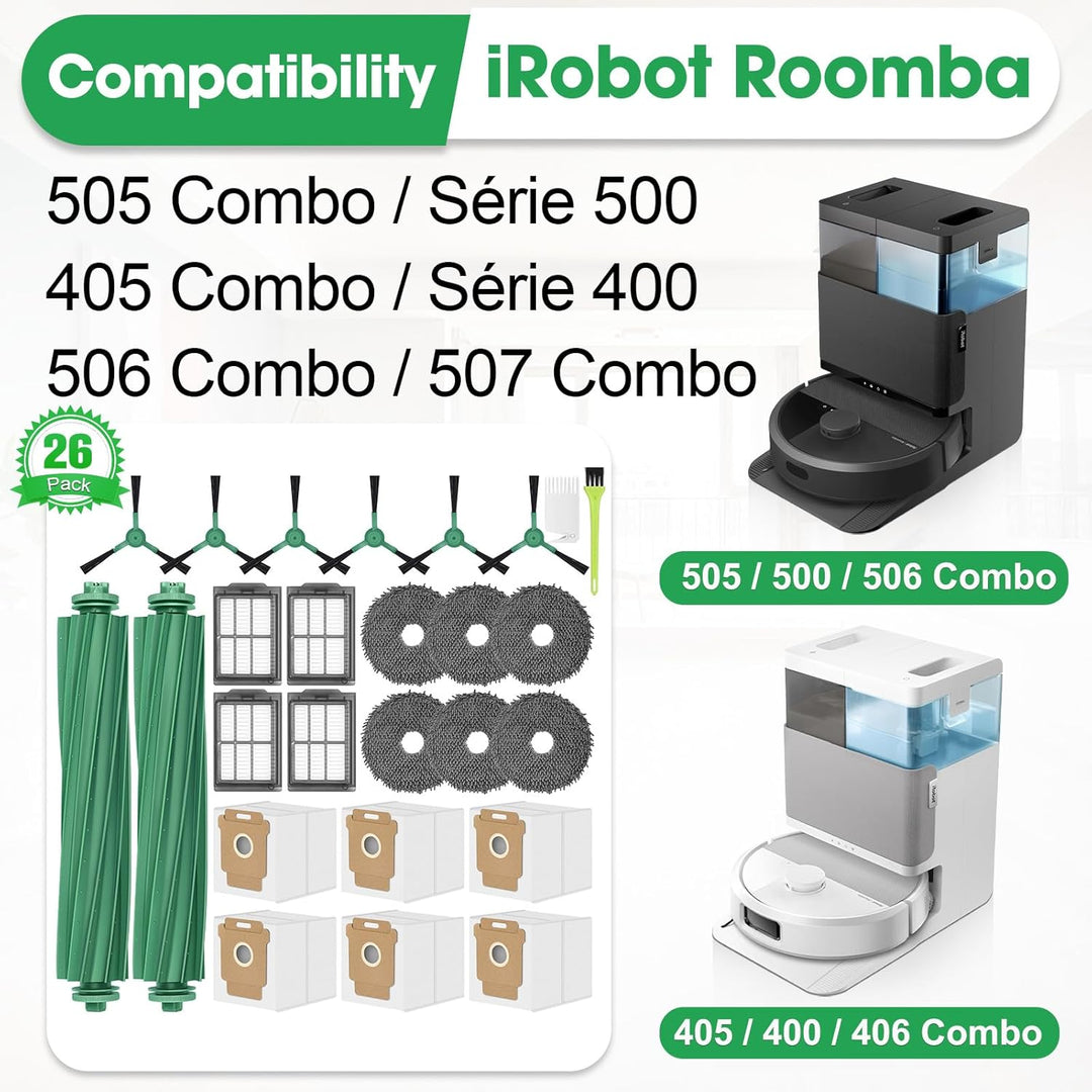 505 Zubehör für iRobot Roomba Plus 505 Combo / 405/507 Combo / 400/500 /506 Ersatzteile Zubehörset E