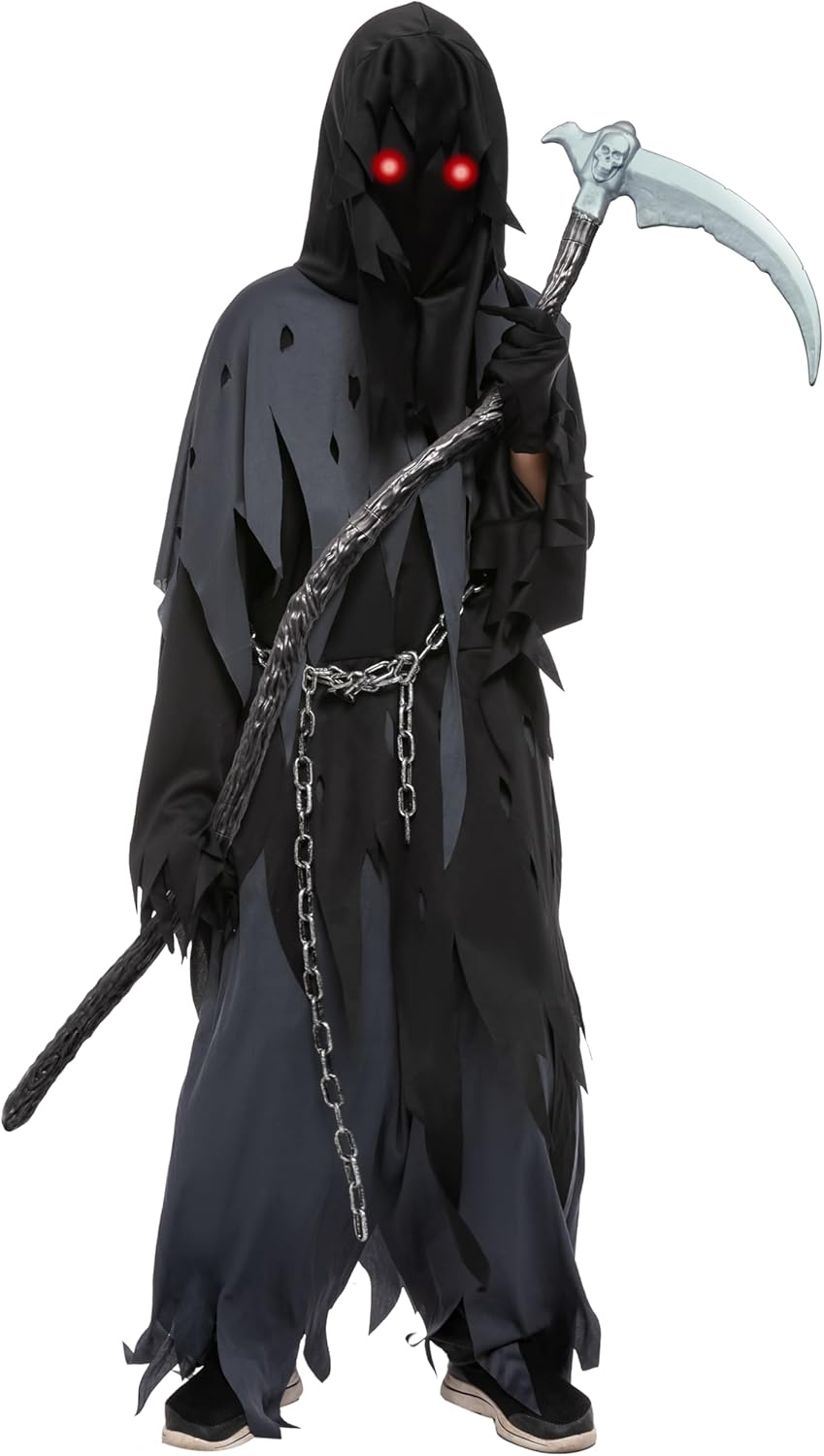 Spooktacular Creations Halloween-Kostüm für Kinder, Jungen, Sensenmann, Grösse S (5–7 Jahre), Medium