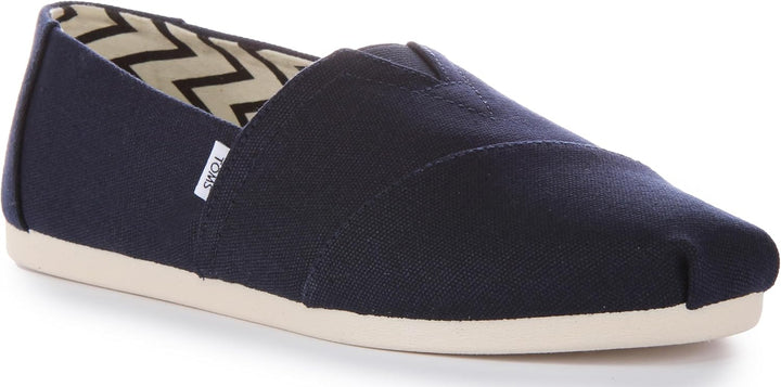 TOMS Herren Alpargata aus Recycelter Baumwolle Flache Slipper 39 EU Navy, 39 EU Navy