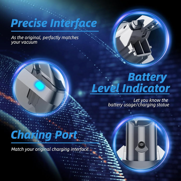 V7 6000mAh/6.0Ah Akku für Dyson Ersatzakku für V7 SV11 Animal Fluffy Absolute Trigger Motorhead Pro