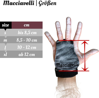 MACCIAVELLI Pull Up Grips, Hand Grips für Calisthenics, Cross Training, Gymnastik, Turnen - Alternat