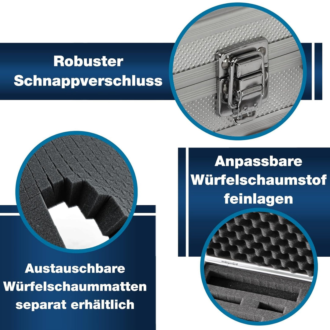 PeakTech Universal-Aluminiumkoffer, S, 300 x 90 x 70 mm, 1 Stück, P 7250