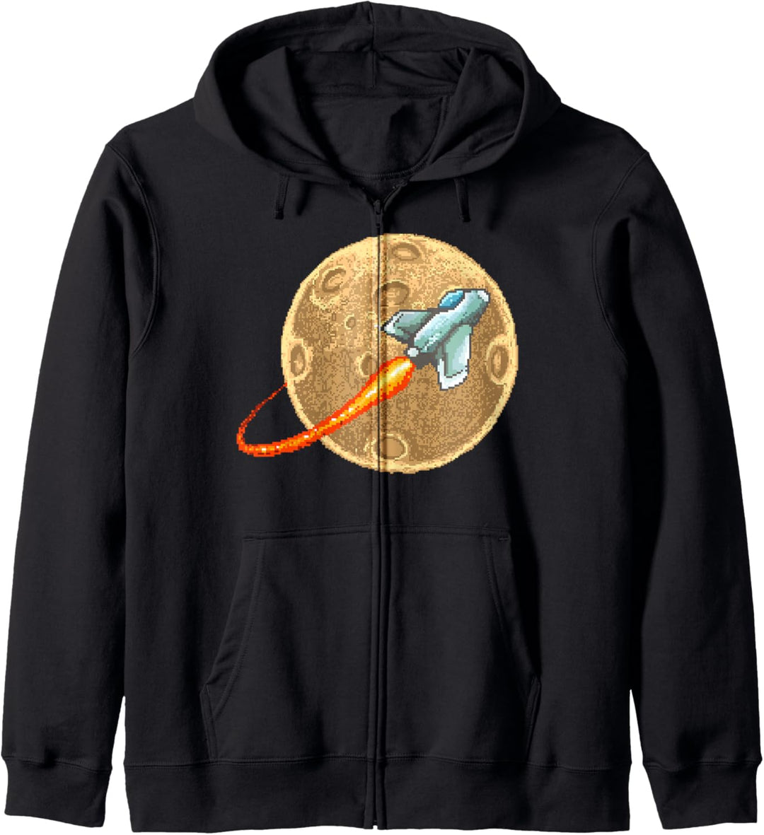 Moon Rocket Retro Space Galaxy Kapuzenjacke
