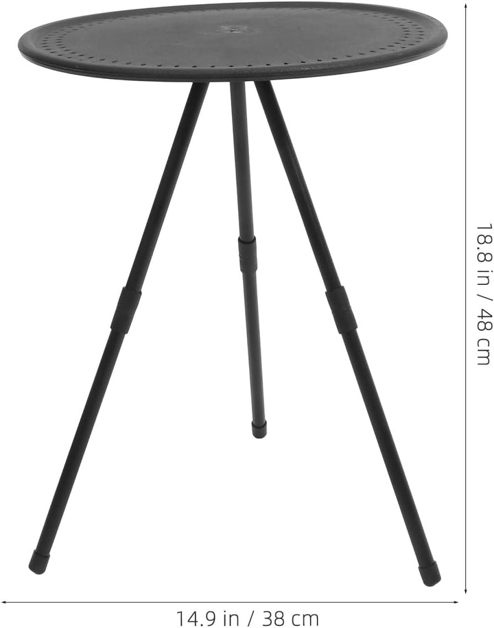 BESPORTBLE Klappbarer Campingtisch Rund Tragbar Höhenverstellbar Stabil Leicht Für Outdoor Picknick