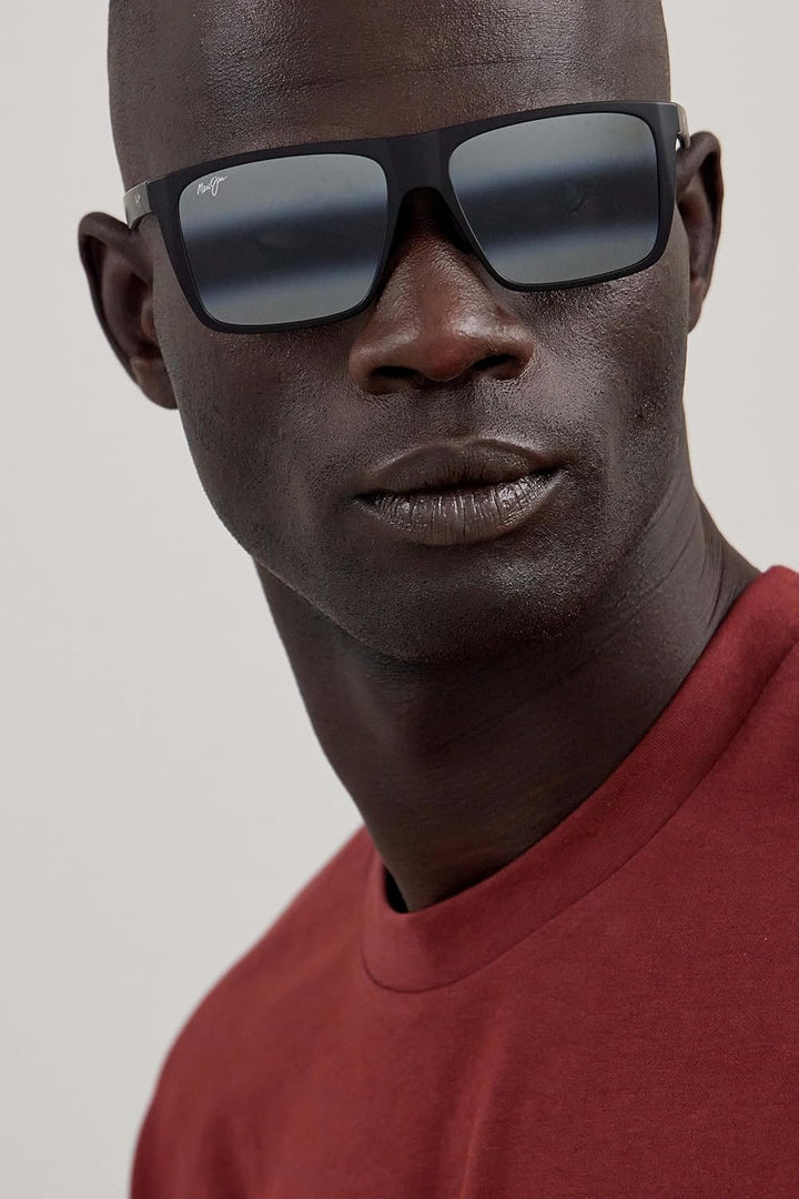 Maui Jim HONOKALANI Brille, Mattschwarz, 57/17/138, Unisex, Erwachsene, Mattes Schwarz