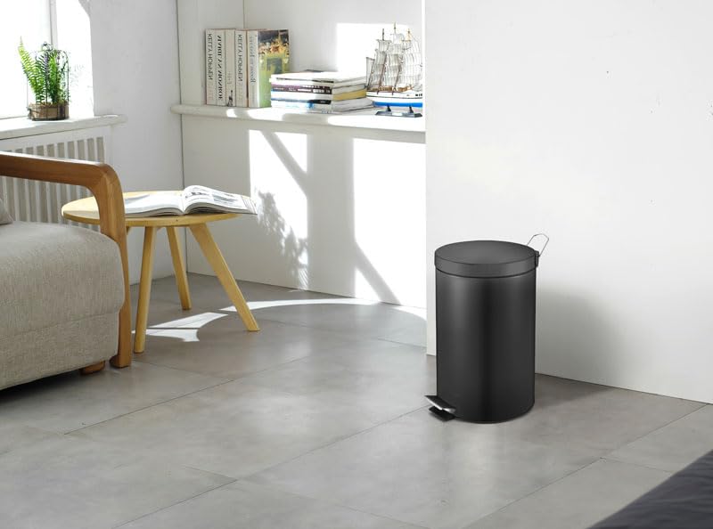 PROREGAL Runder Tretabfallsammler mit herausnehmbaren Kunststoff-Inneneimer | 12 Liter, HxBxT 40x29,