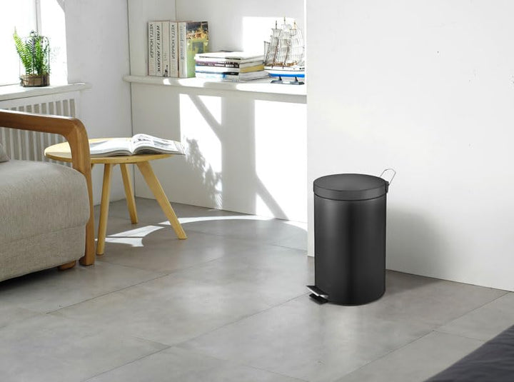 PROREGAL Runder Tretabfallsammler mit herausnehmbaren Kunststoff-Inneneimer | 12 Liter, HxBxT 40x29,