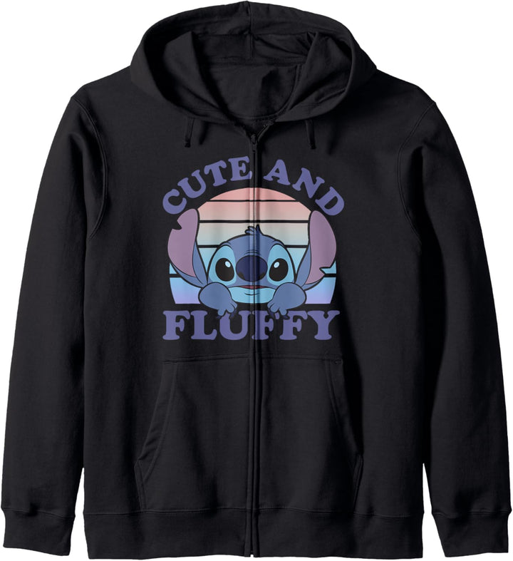 Disney Lilo & Stitch 626 Stitch Day Cute And Fluffy Portrait Kapuzenjacke